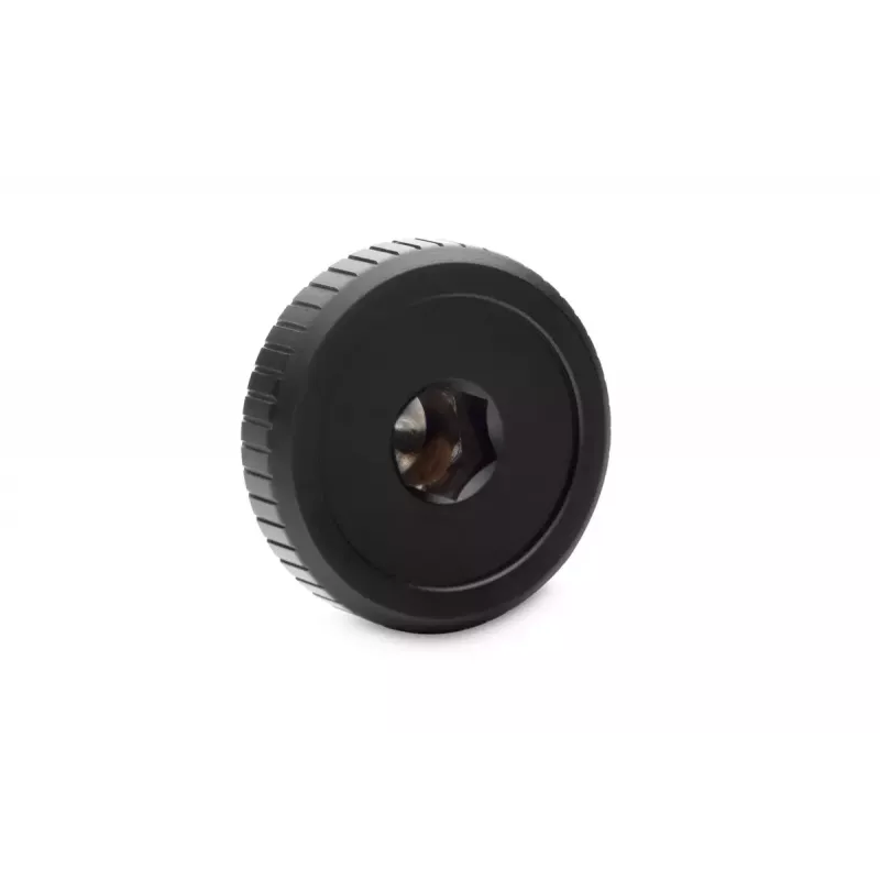 Kištukas EKWB EK-Quantum Torque — žalvarinis, juodas/sidabrinis, Ø 23 mm, aukštis 5,5 mm