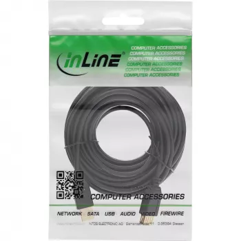 InLine USB 2.0 ilginimo laidas, A tipo kištukas / lizdas, auksuoti kontaktai, juodas, 5 m