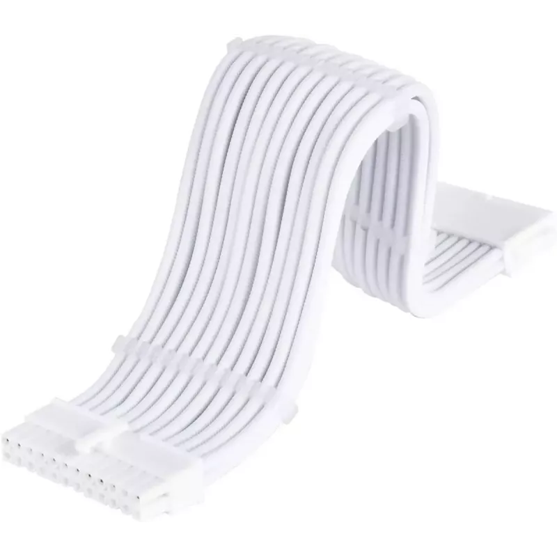 Prailginimo laidas SILVERSTONE SST-PP07E-MBW-V2 24 kontaktų ATX 30 cm baltas