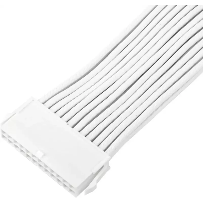 Prailginimo laidas SILVERSTONE SST-PP07E-MBW-V2 24 kontaktų ATX 30 cm baltas