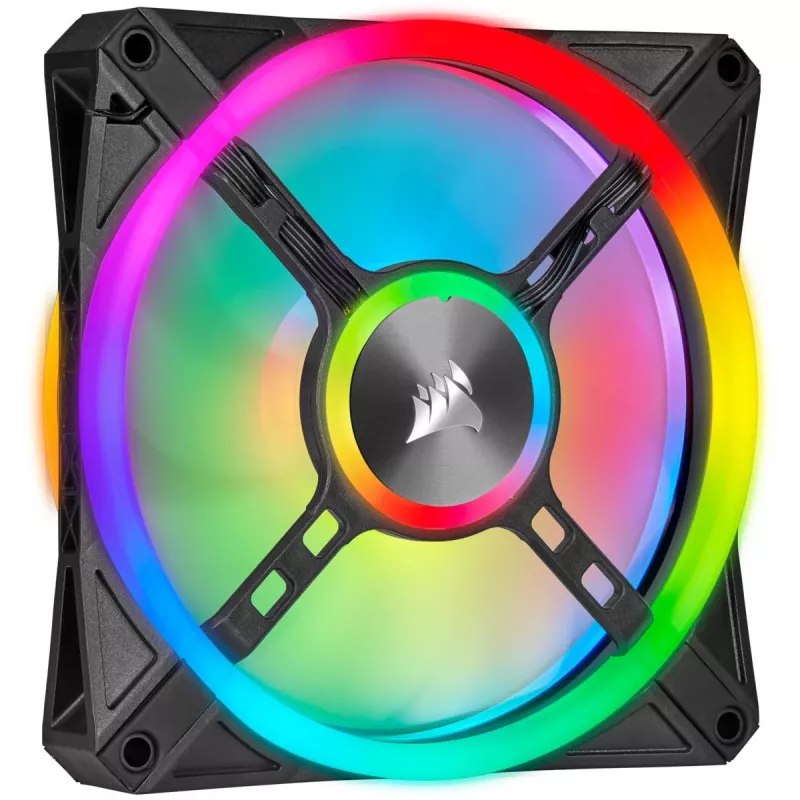 CORSAIR iCUE QL140 RGB 140 mm PWM ventiliatorių rinkinys su Lighting Node CORE