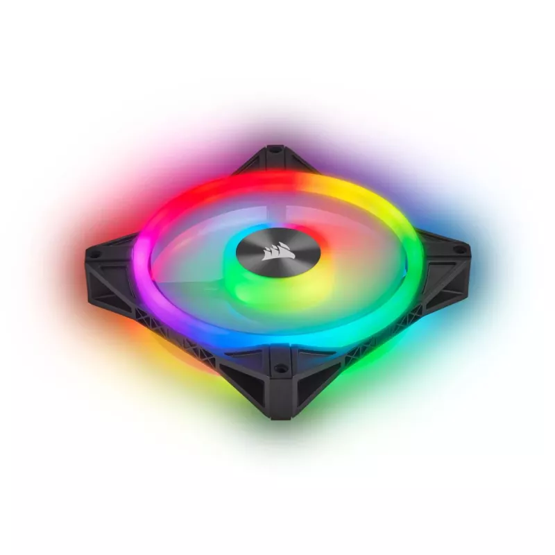 CORSAIR iCUE QL140 RGB 140 mm PWM ventiliatorių rinkinys su Lighting Node CORE
