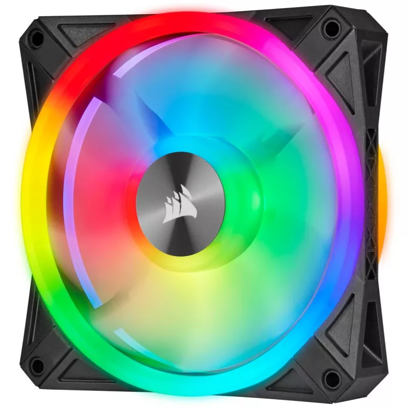 CORSAIR iCUE QL140 RGB 140 mm PWM ventiliatorių rinkinys su Lighting Node CORE