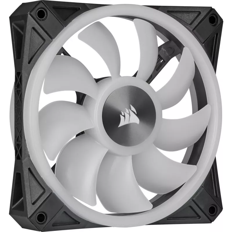 CORSAIR iCUE QL140 RGB 140 mm PWM ventiliatorių rinkinys su Lighting Node CORE