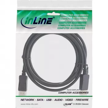 InLine DisplayPort 1.4 kabelis, 8K4K, juodas, auksuotas, 3m