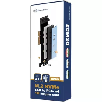 SILVERSTONE SST-ECM26-V2 sąsajos plėtinio modulis — 2× USB 3.0 + 1× USB 3.1