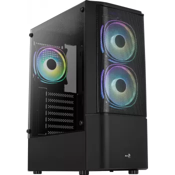 Korpusas Aerocool Quantum Mesh Midi Tower juodas