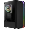 Aerocool Bionic V2 (PGS Bionic-G-BK-v2) Midi Tower kompiuterio korpusas, ATX, RGB, grūdintas stiklas, juodas