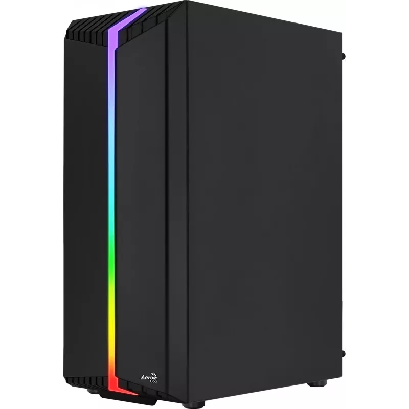 Aerocool Bionic V2 (PGS Bionic-G-BK-v2) Midi Tower kompiuterio korpusas, ATX, RGB, grūdintas stiklas, juodas