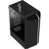 Aerocool Bionic V2 (PGS Bionic-G-BK-v2) Midi Tower kompiuterio korpusas, ATX, RGB, grūdintas stiklas, juodas