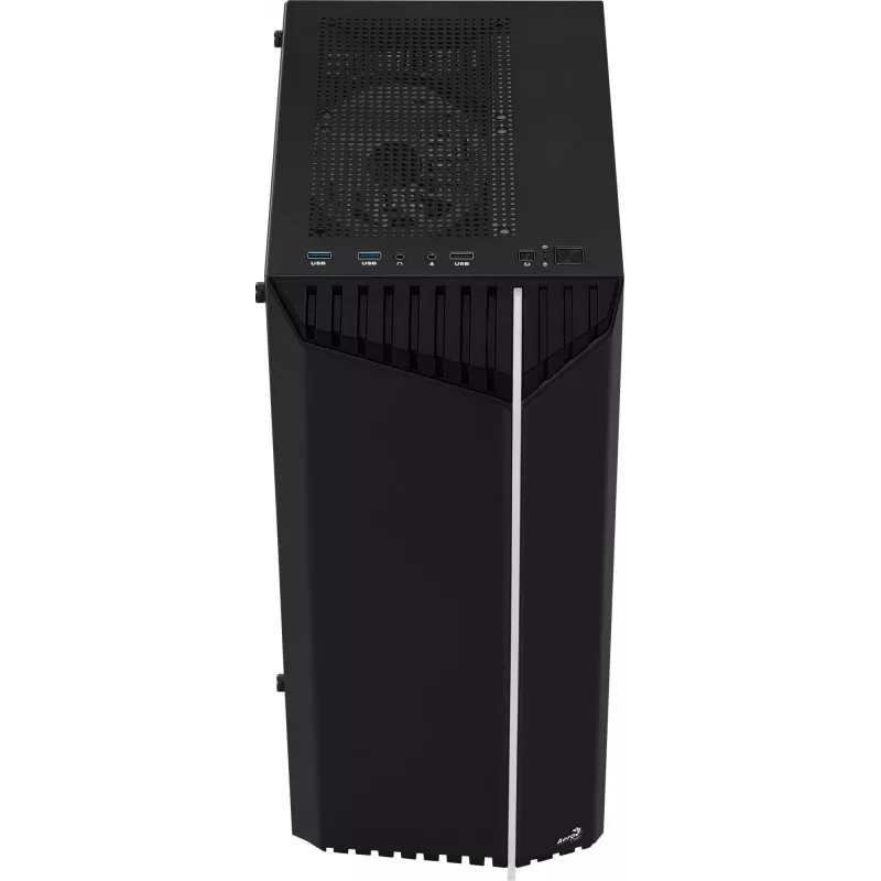 Aerocool Bionic V2 (PGS Bionic-G-BK-v2) Midi Tower kompiuterio korpusas, ATX, RGB, grūdintas stiklas, juodas