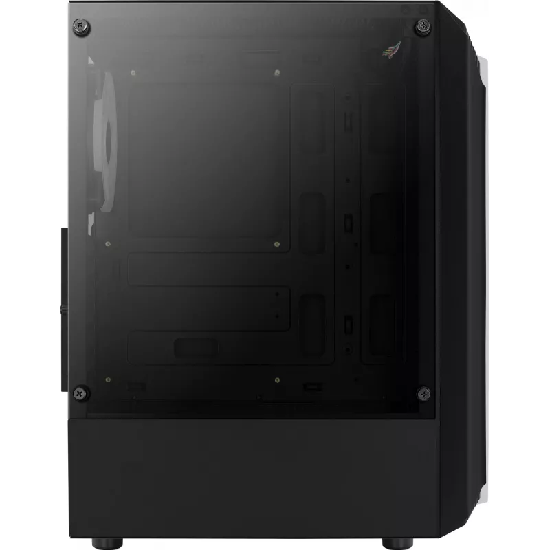 Aerocool Bionic V2 (PGS Bionic-G-BK-v2) Midi Tower kompiuterio korpusas, ATX, RGB, grūdintas stiklas, juodas