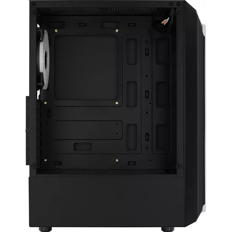 Aerocool Bionic V2 (PGS Bionic-G-BK-v2) Midi Tower kompiuterio korpusas, ATX, RGB, grūdintas stiklas, juodas