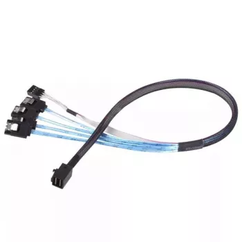 Laidas Silverstone CPS05 0,5 m Mini-SAS SFF-8643 į SATA 7 kontaktų