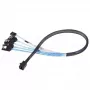 Laidas Silverstone CPS05 0,5 m Mini-SAS SFF-8643 į SATA 7 kontaktų