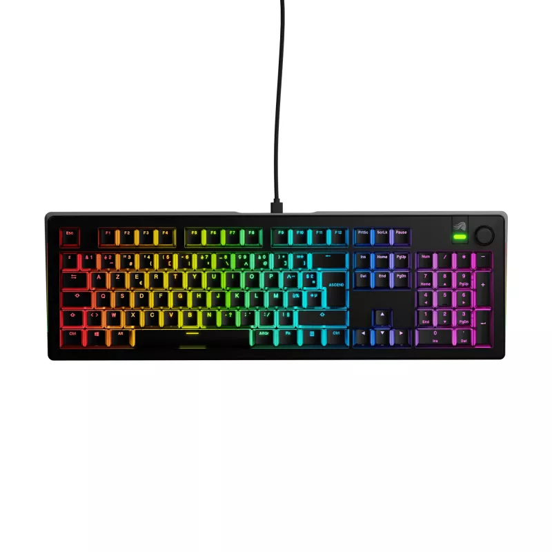 Mechaninė pilno dydžio (100%) laidinė klaviatūra GLORIOUS GMMK 3 — USB, QWERTY, RGB, juoda (US išdėstymas)