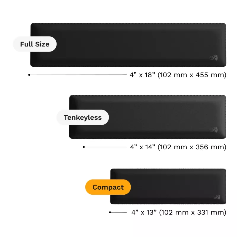 Plaštakos atrama GLORIOUS Compact Fabric Black, skirta 65–75 % klaviatūroms GLO-KB-ACC-WR-CLTH-65-75-BLK