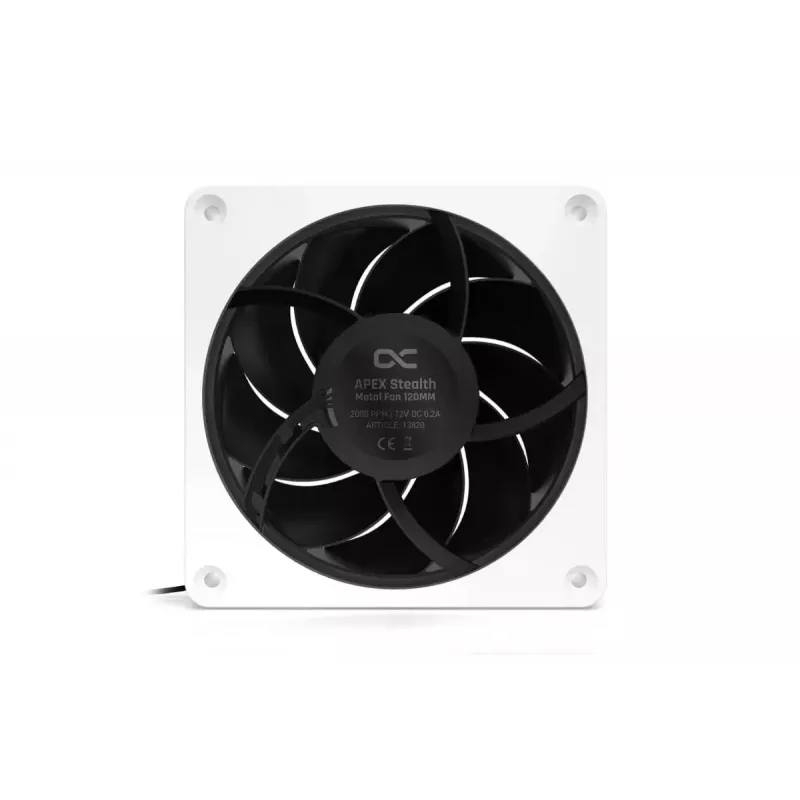 Ventiliatorius korpusui Alphacool Apex Stealth Metall 12 cm Baltas 400-2000 RPM 20-29.9 dB