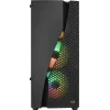 Aerocool WAVEBKV3 ATX korpusas su grūdintu stiklu ir 4 RGB ventiliatoriais, juodas