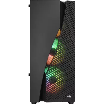 Aerocool WAVEBKV3 ATX korpusas su grūdintu stiklu ir 4 RGB ventiliatoriais, juodas