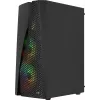 Aerocool WAVEBKV3 ATX korpusas su grūdintu stiklu ir 4 RGB ventiliatoriais, juodas