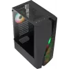 Aerocool WAVEBKV3 ATX korpusas su grūdintu stiklu ir 4 RGB ventiliatoriais, juodas