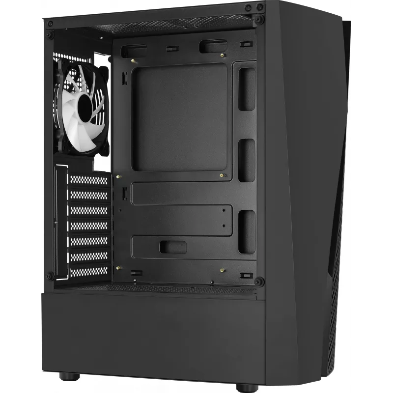 Aerocool WAVEBKV3 ATX korpusas su grūdintu stiklu ir 4 RGB ventiliatoriais, juodas