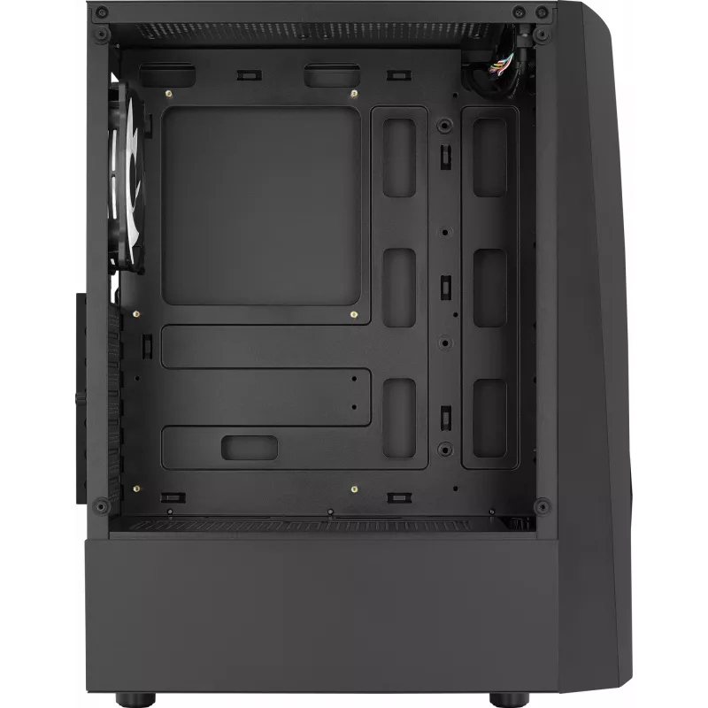 Aerocool WAVEBKV3 ATX korpusas su grūdintu stiklu ir 4 RGB ventiliatoriais, juodas