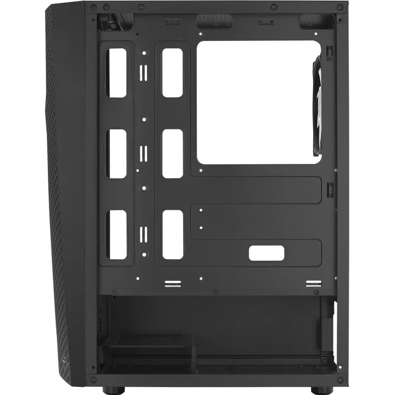 Aerocool WAVEBKV3 ATX korpusas su grūdintu stiklu ir 4 RGB ventiliatoriais, juodas