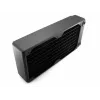 Skysčio aušinimo radiatorius EXTREME XSPC RX240 Dual Fan Radiator V3, žalvaris/varis, 240 mm, 2 ventiliatoriai, juodas
