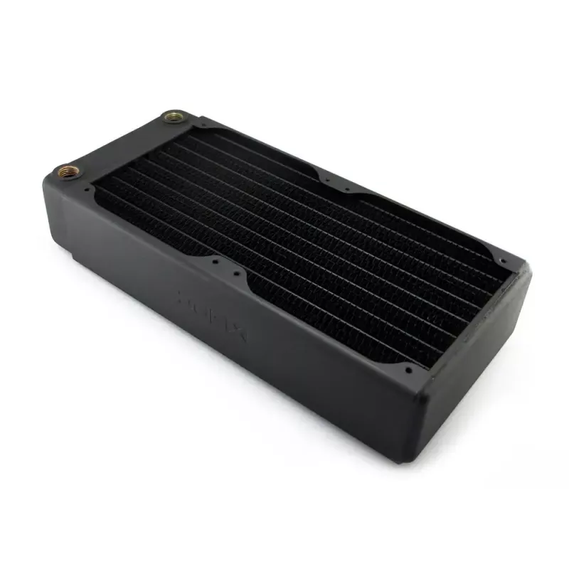 Skysčio aušinimo radiatorius EXTREME XSPC RX240 Dual Fan Radiator V3, žalvaris/varis, 240 mm, 2 ventiliatoriai, juodas