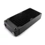 Skysčio aušinimo radiatorius EXTREME XSPC RX240 Dual Fan Radiator V3, žalvaris/varis, 240 mm, 2 ventiliatoriai, juodas