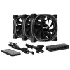 Ventiliatorių rinkinys Aerocool ASTRO12PRO 3 vnt. 12 cm RGB LED antivibracinis nuotolinio valdymo pultelis