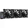 Ventiliatorių rinkinys Aerocool ASTRO12PRO 3 vnt. 12 cm RGB LED antivibracinis nuotolinio valdymo pultelis