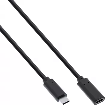USB 3.2 Gen.1x2 ilginimo laidas InLine 35772 2m USB-C kištukas/lizdas juodas
