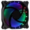AEROCOOL COSMO12FRGB 120 mm kompiuterio korpuso ventiliatorius, 1000 RPM, 15 RGB šviesos diodų, Molex jungtis, 3,72 W, juodas