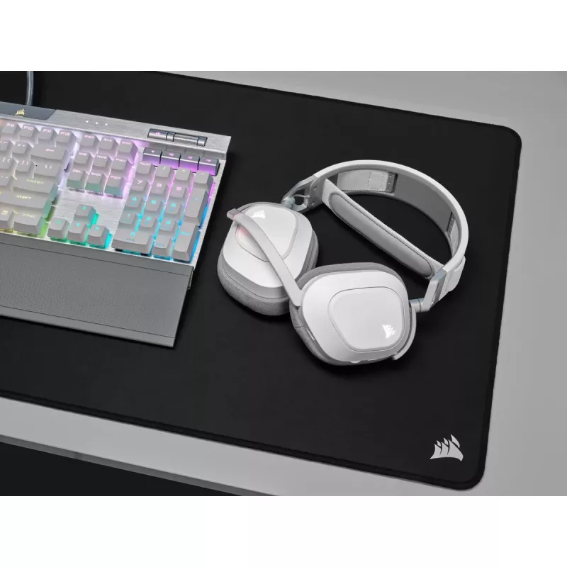 CORSAIR Gaming ausinės HS80 RGB Wireless – belaidės, baltos