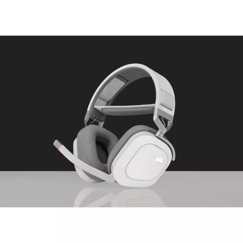 CORSAIR Gaming ausinės HS80 RGB Wireless – belaidės, baltos