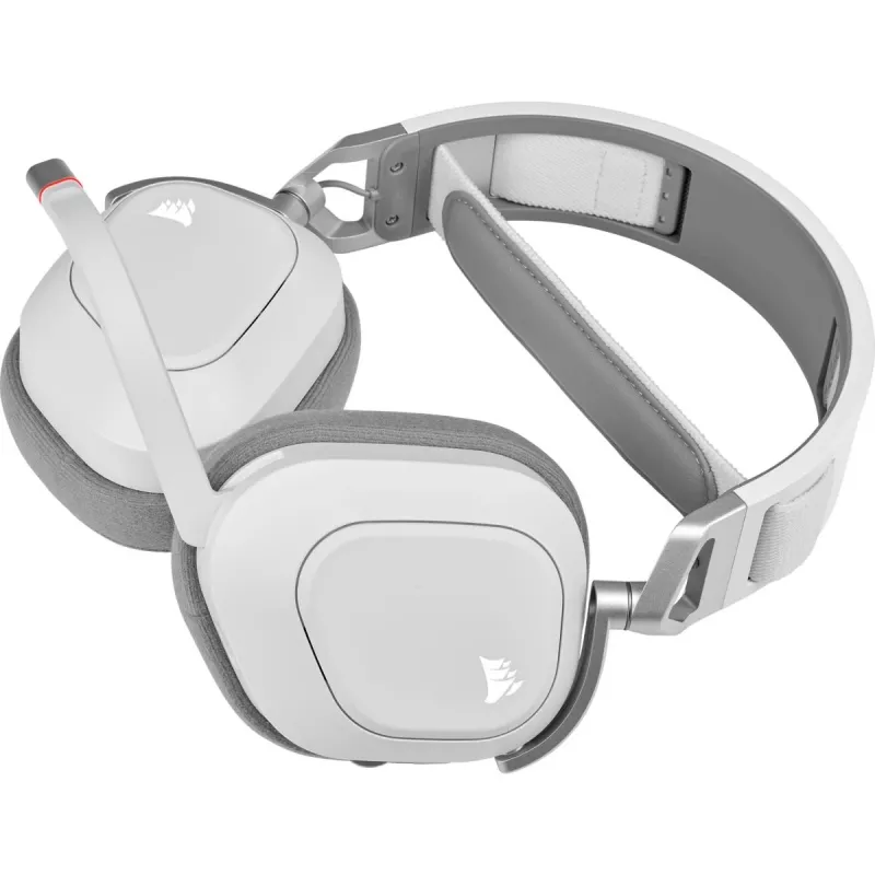 CORSAIR Gaming ausinės HS80 RGB Wireless – belaidės, baltos