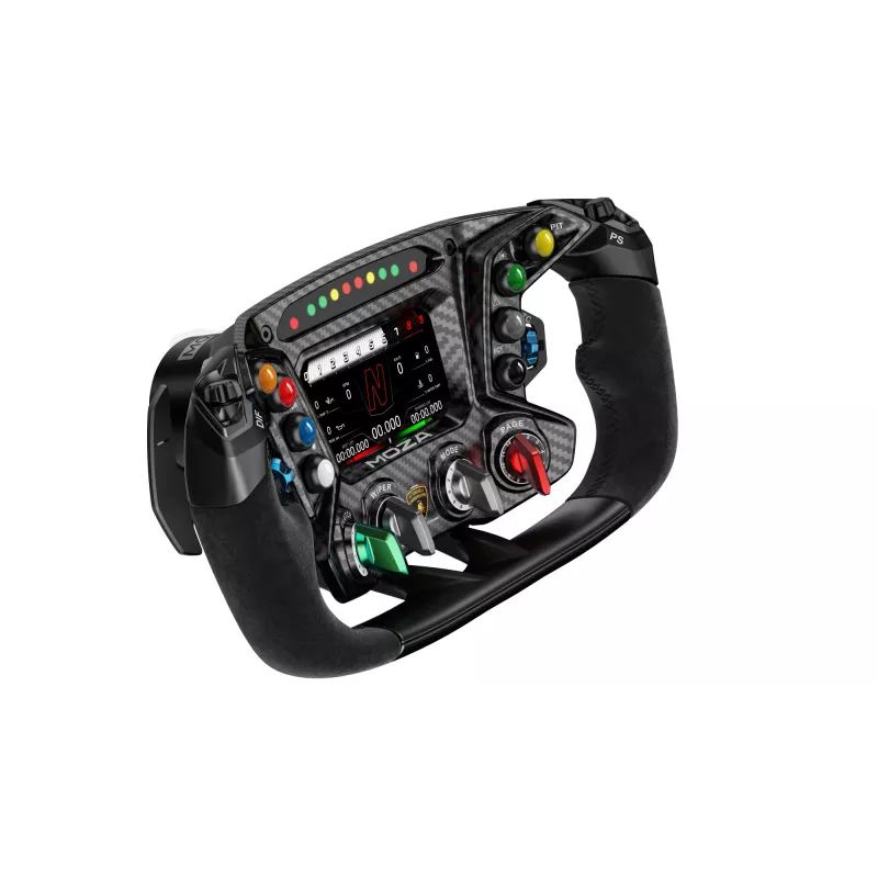 Moza Racing Essenza SCV12 Vairas lenktynėms, juodas, aliuminis, anglies pluoštas, 310 mm