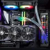 RAIJINTEK EOS 12 RBW ADD 120 mm hidraulinis guolis PWM ventiliatorius, 800–1800 RPM, 2 vnt., juoda/balta