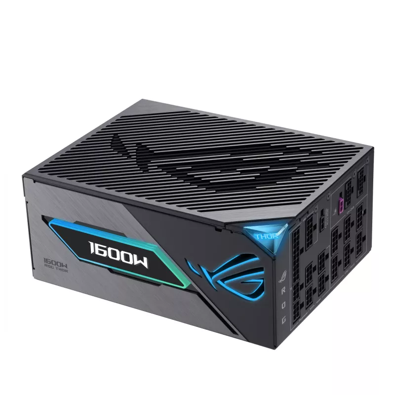 Maitinimo blokas ASUS ROG THOR-1600T3-GAMING 1600 W, 80 PLUS Titanium, ATX 3.1, visiškai modulinis, OLED ekranas