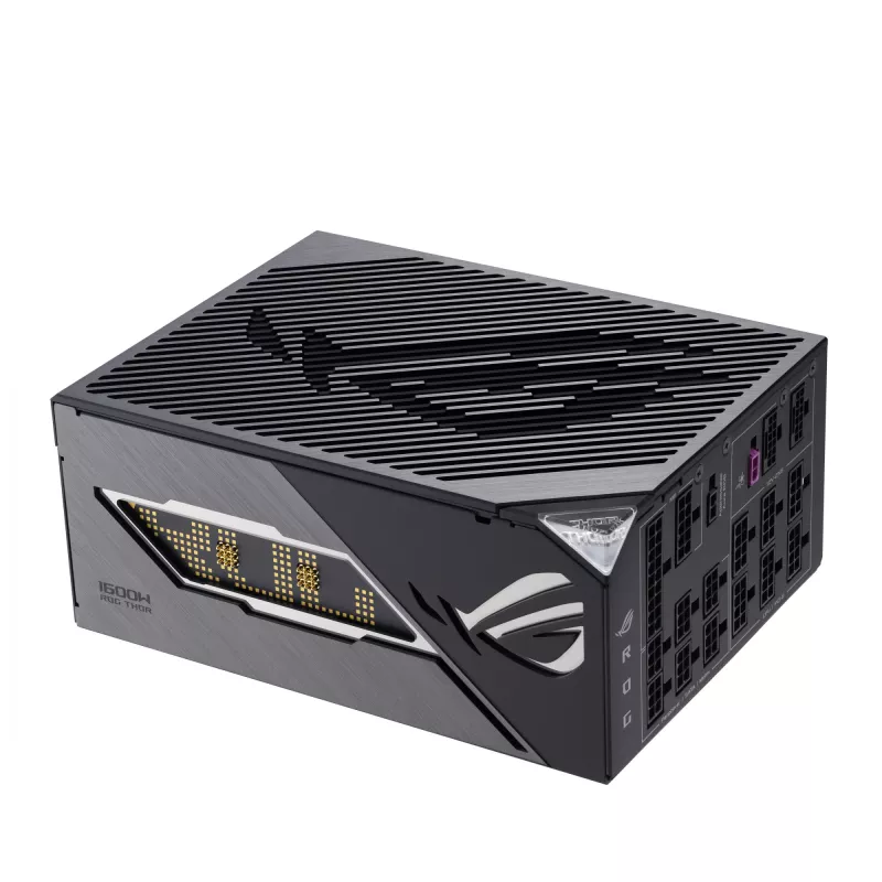 Maitinimo blokas ASUS ROG THOR-1600T3-GAMING 1600 W, 80 PLUS Titanium, ATX 3.1, visiškai modulinis, OLED ekranas