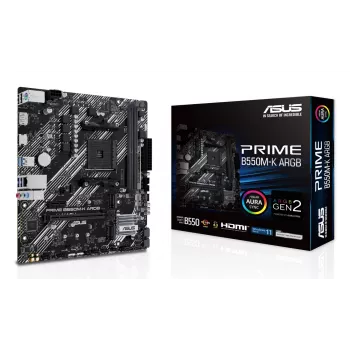 ASUS PRIME B550M-K ARGB pagrindinė plokštė AMD B550 Socket AM4 micro ATX