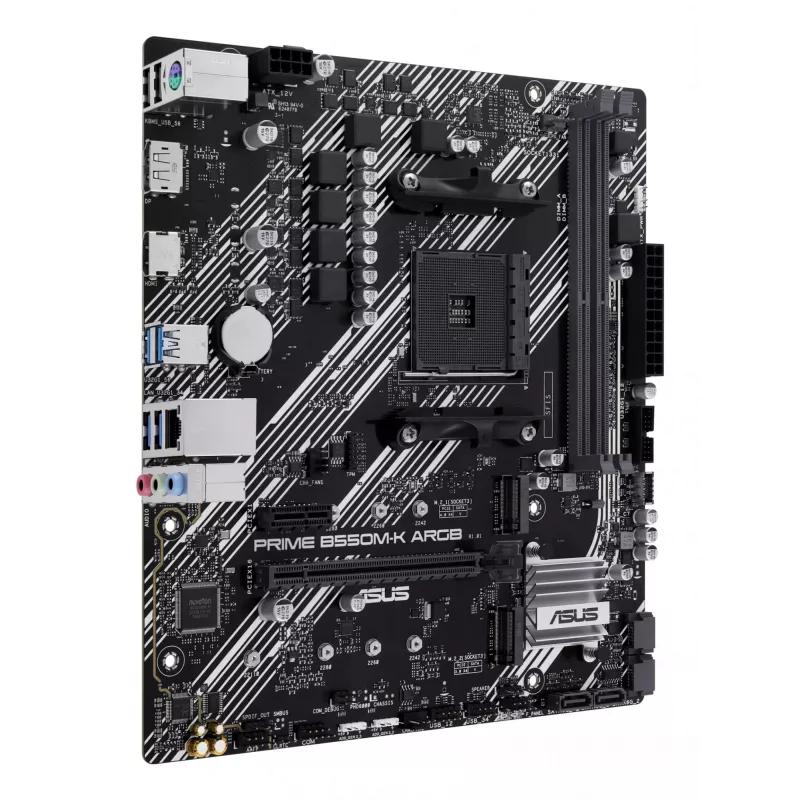 ASUS PRIME B550M-K ARGB pagrindinė plokštė AMD B550 Socket AM4 micro ATX