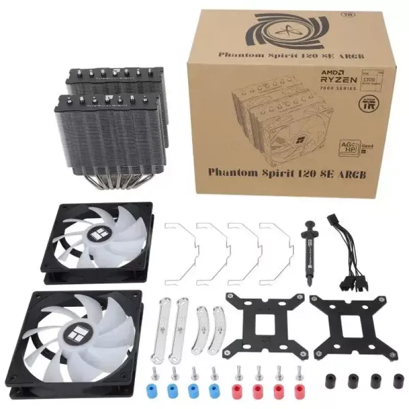 Oro aušintuvas Thermalright Phantom Spirit 120 SE ARGB 12 cm Juodas
