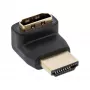 InLine HDMI adapteris, kištukas/lizdas, lenktas aukštyn, auksuoti kontaktai, 4K2K