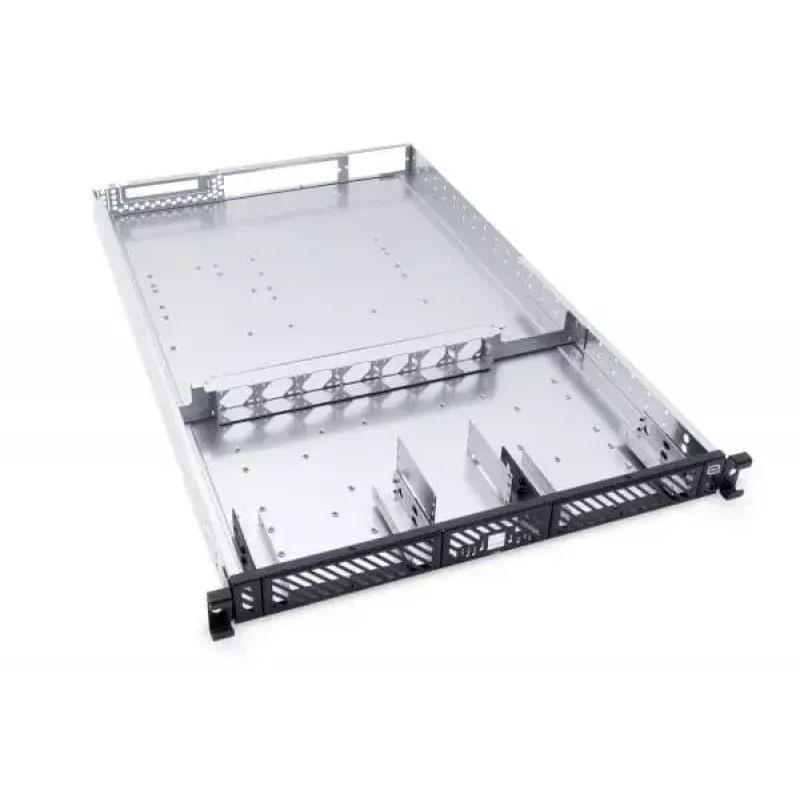 Alphacool 25051 serverio korpusas 1U nerūdijantis plienas juoda pilka