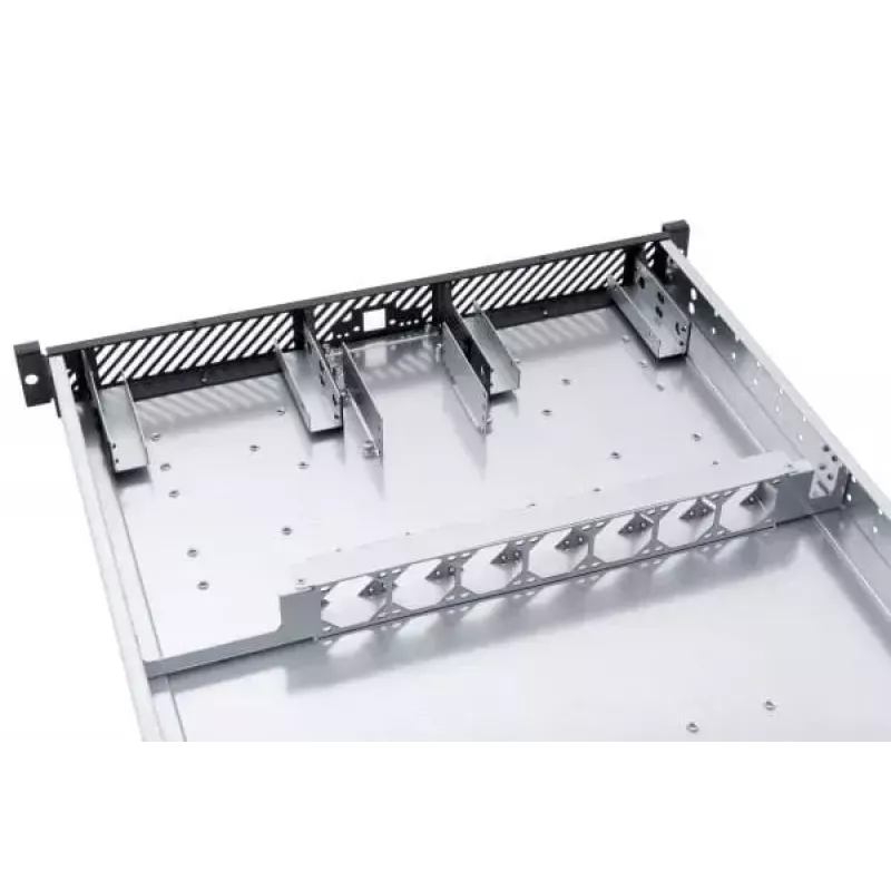 Alphacool 25051 serverio korpusas 1U nerūdijantis plienas juoda pilka