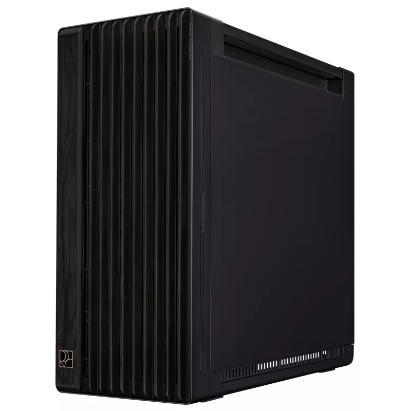 PC korpusas ASUS ProArt PA602 Wood Edition Midi Tower Juodas — EATX palaikymas, 45 cm GPU, 19 cm PSU/aušintuvas, 8 HDD lizdai, USB-C